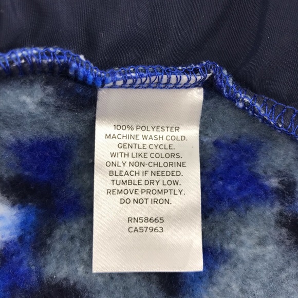 Nordstrom by Cristina Martinez Blue Camo Fleece Jacket Full Zip Size XL - Picture 9 of 9